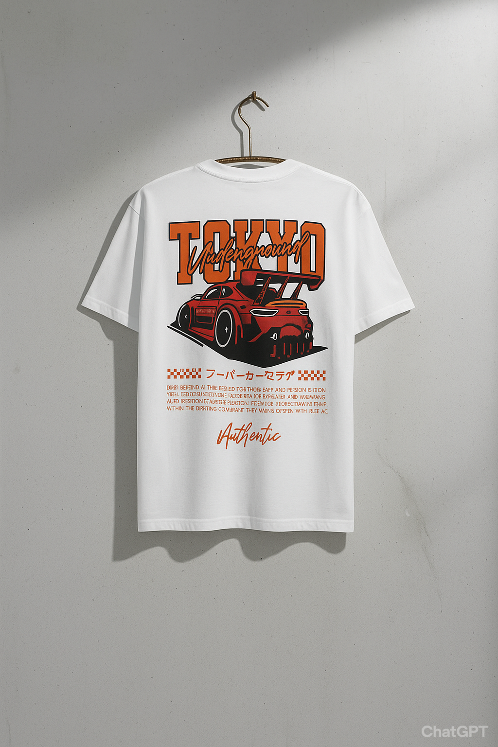 White Printed T-Shirt (OVERSIZED)