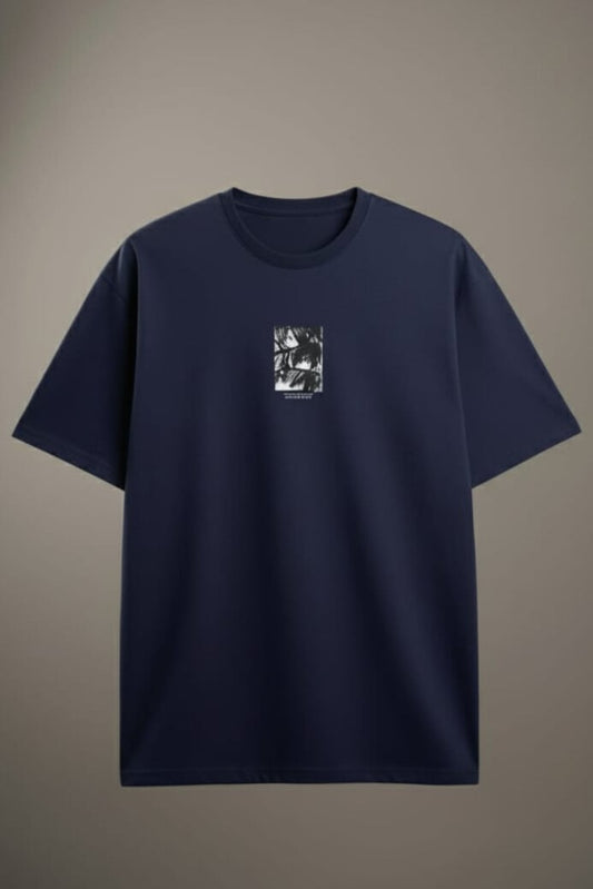 Anime Printed T-Shirt Blue (OVERSIZED)