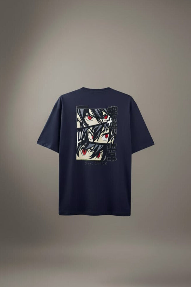 Anime Printed T-Shirt Blue (OVERSIZED)