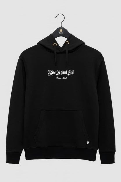 Black Printed Hoodie