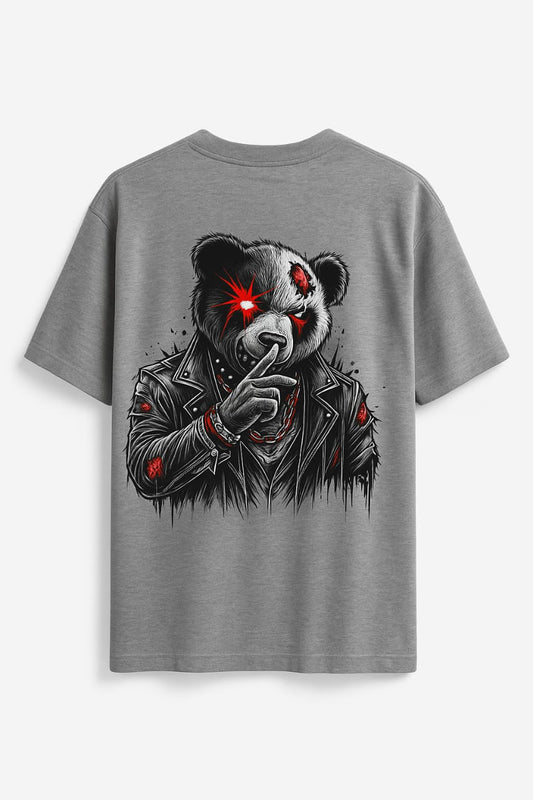Gray Printed T-Shirt (OVERSIZED)