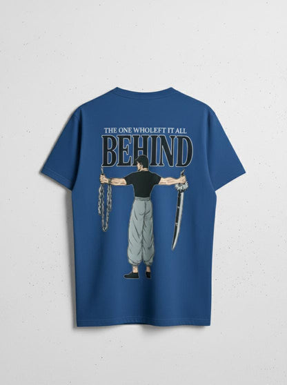 Blue Printed T-Shirt (OVERSIZED)