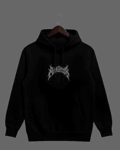 Black Printed Hoodie