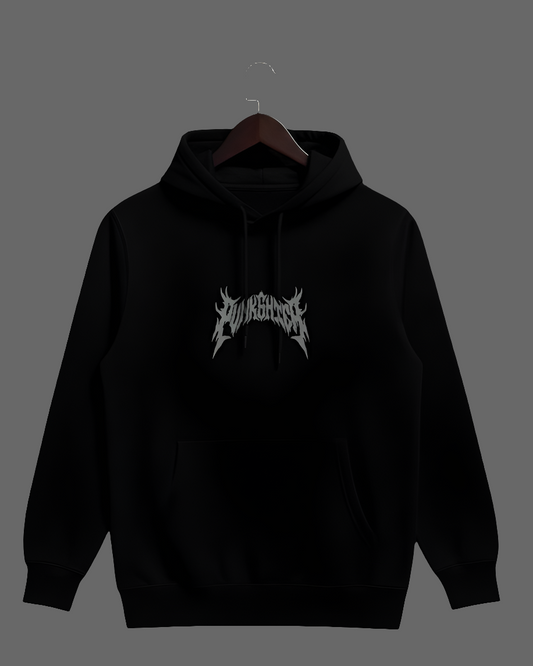 Black Printed Hoodie